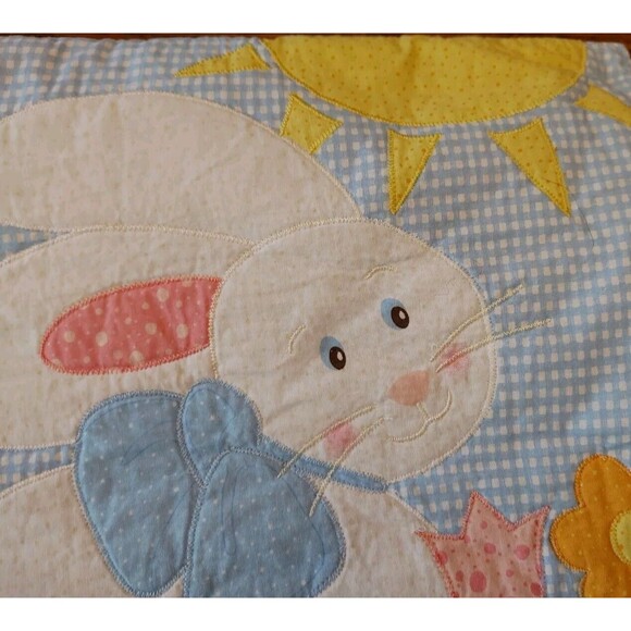 Set Of 6 Blossoms & Blooms Blue Spring Flowers Chicks Bunny Placemats 18”x12.5” - Picture 5 of 6